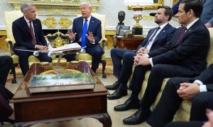 美加领导人在白宫举行会谈 讨论关税等议题